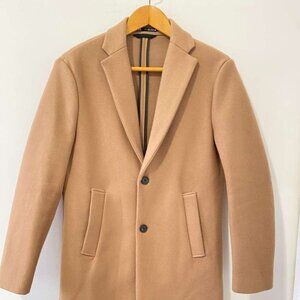 ✨ Classic Zara Men's Camel Overcoat